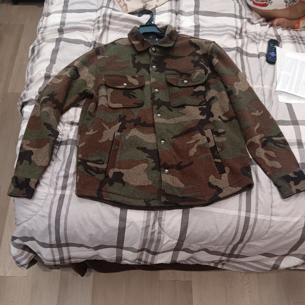 Polo by Ralph Lauren Camo Snap Button Knit Jacket